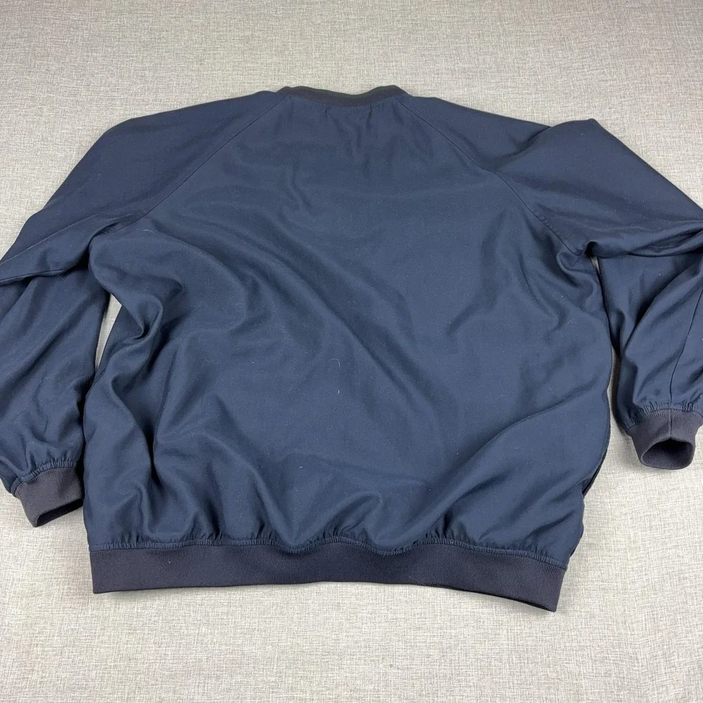 Brooks Brothers Jacket Mens 2XL Blue V-Neck Golf Windbreaker Pullover Lined